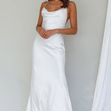 Palma Low Back Strappy Maxi Dress White