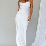 Palma Low Back Strappy Maxi Dress White
