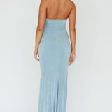 Ileana Twist Bodice Maxi Dress Light Blue