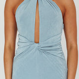 Ileana Twist Bodice Maxi Dress Light Blue