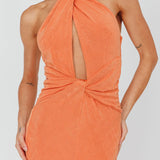 Ileana Twist Bodice Maxi Dress Orange