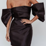 Magnolia Off-Shoulder Mini Dress Black