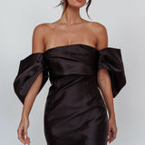 Magnolia Off-Shoulder Mini Dress Black