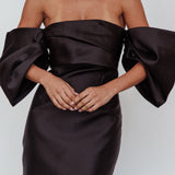 Magnolia Off-Shoulder Mini Dress Black