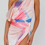 Charm Me Thigh Split Maxi Dress Pink/Blue