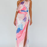 Charm Me Thigh Split Maxi Dress Pink/Blue