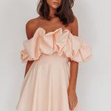 Kailynn Off-Shoulder A-Line Mini Dress Blush