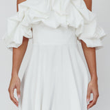 Kailynn Off-Shoulder A-Line Mini Dress White