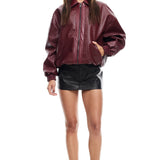 LIONESS Kenny Bomber Jacket Burgundy