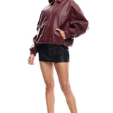 LIONESS Kenny Bomber Jacket Burgundy