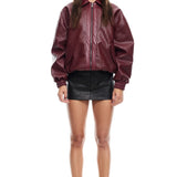 LIONESS Kenny Bomber Jacket Burgundy