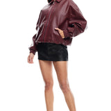LIONESS Kenny Bomber Jacket Burgundy