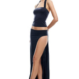 LIONESS Rouje Halter Top Onyx