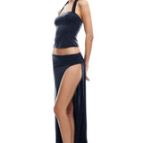 LIONESS Rouje Halter Top Onyx