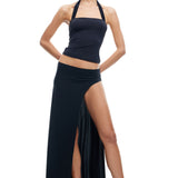 LIONESS Rouje Halter Top Onyx