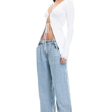 LIONESS She's All That Jeans Washed Blue