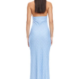 LIONESS Carrie Halter Dress Blue Check