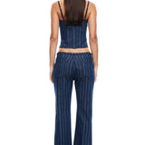 LIONESS Charismatic Denim Corset Navy