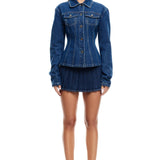 LIONESS Rider Denim Jacket Blue
