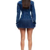 LIONESS Rider Denim Jacket Blue