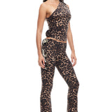 LIONESS Rendezvous One Shoulder Top Leopard