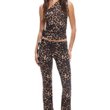 LIONESS Rendezvous One Shoulder Top Leopard