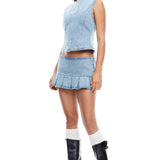 LIONESS Miracle Mini Skirt Denim