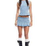 LIONESS Miracle Mini Skirt Denim