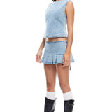 LIONESS Miracle Mini Skirt Denim
