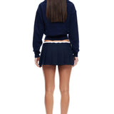 LIONESS Racquet Club Knit Sweater Navy