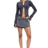 LIONESS Ivy League Top Charcoal