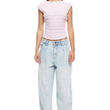 LIONESS Uno Tie Top Blush