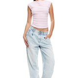 LIONESS Uno Tie Top Blush