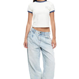 LIONESS On My Way Denim Jeans Light Denim