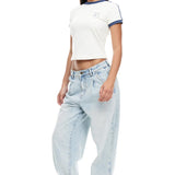 LIONESS On My Way Denim Jeans Light Denim