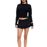 LIONESS Head In The Clouds Cardigan Onyx