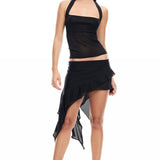 LIONESS Palisades Mini Skirt Onyx
