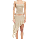 LIONESS Palisades Mini Skirt Oyster