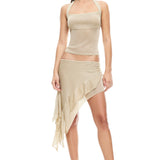 LIONESS Palisades Mini Skirt Oyster