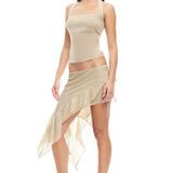 LIONESS Palisades Mini Skirt Oyster