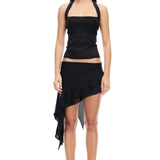 LIONESS Palisades Halter Top Onyx