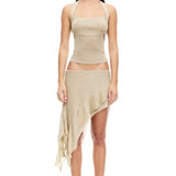LIONESS Palisades Halter Top Oyster