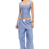 LIONESS Cobain Pants Navy Stripe