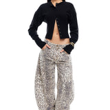 LIONESS Horseshoe Jeans Leopard Fade