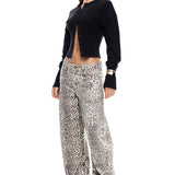 LIONESS Horseshoe Jeans Leopard Fade
