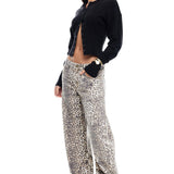 LIONESS Horseshoe Jeans Leopard Fade