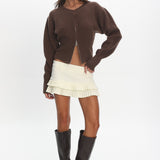 LIONESS Double Ruffle Mini Skort Soft Lemon