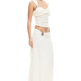 LIONESS In Your Dreams Maxi Skirt Cream