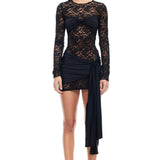 LIONESS Midnight Mini Dress Onyx