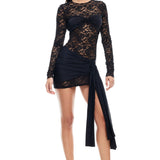 LIONESS Midnight Mini Dress Onyx